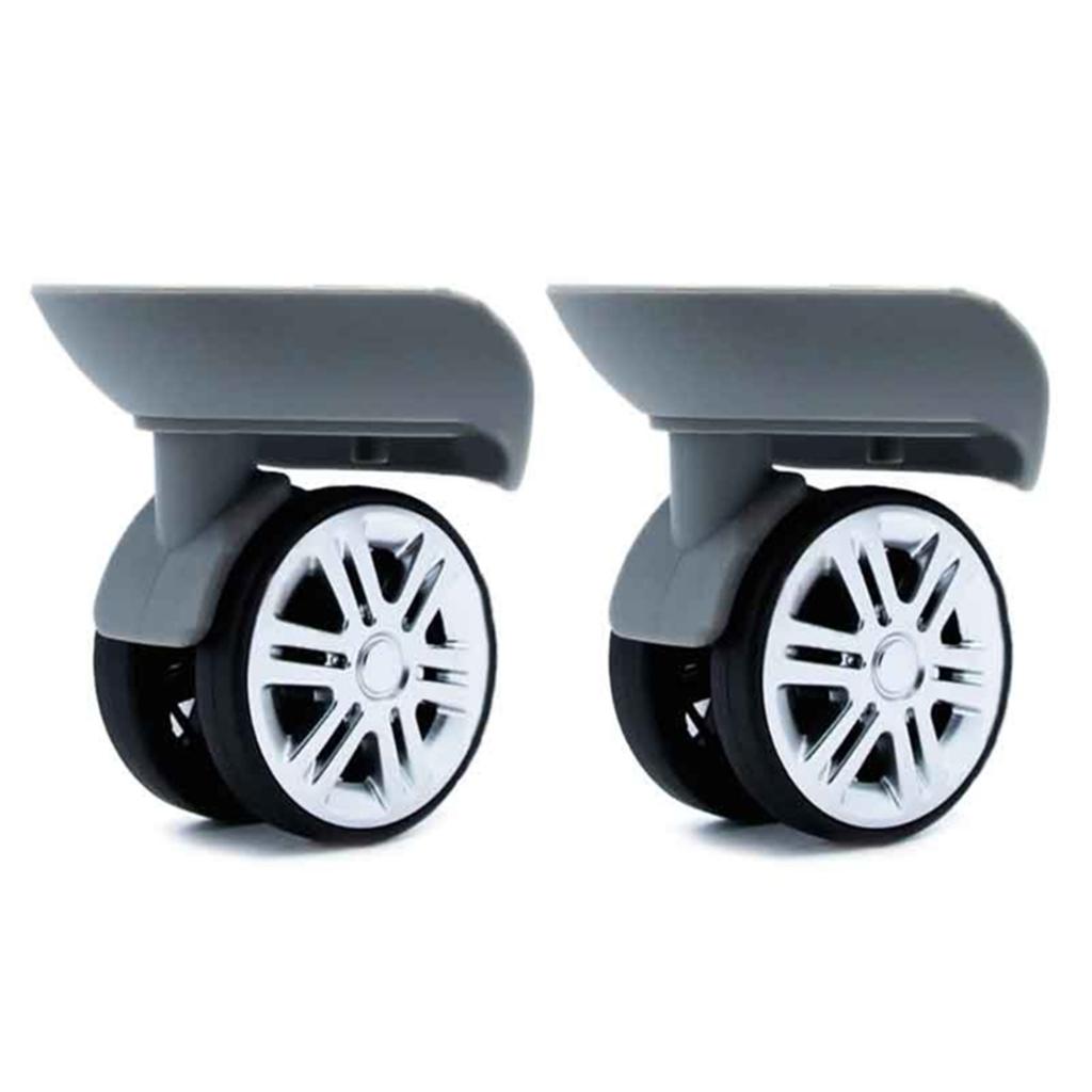 A65 2Pcs Trolley Casters Replacement Heavy Duty for Luggage Box Suitcase 360 Degree Swivel Kit Double Row Silent Wheel