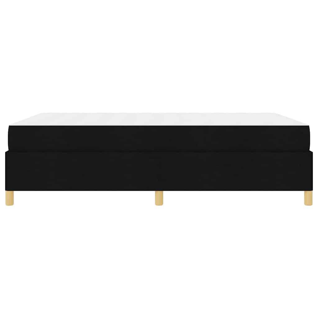 Bed Frame with Mattress Black 140 x 190 cm Fabric