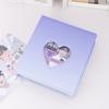 Sweet Macaron Gradient A5 Binder Heart Cutout 3-Ring Loose-Leaf Album, Cute Card Holder for K-Pop Idol Photo Cards Collection