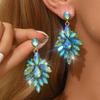 Exquisite Luxury Rhinestone Crystal Flower Stud Earrings for Women - Colorful and High-End Feel