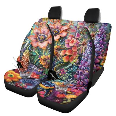 Wasserdichte Auto-Sitzbezüge Komplettes Set Abstrakte Digitale Druckmuster Airbag-kompatibel Vorder- und Rücksitzschoner Rutschfestes Design