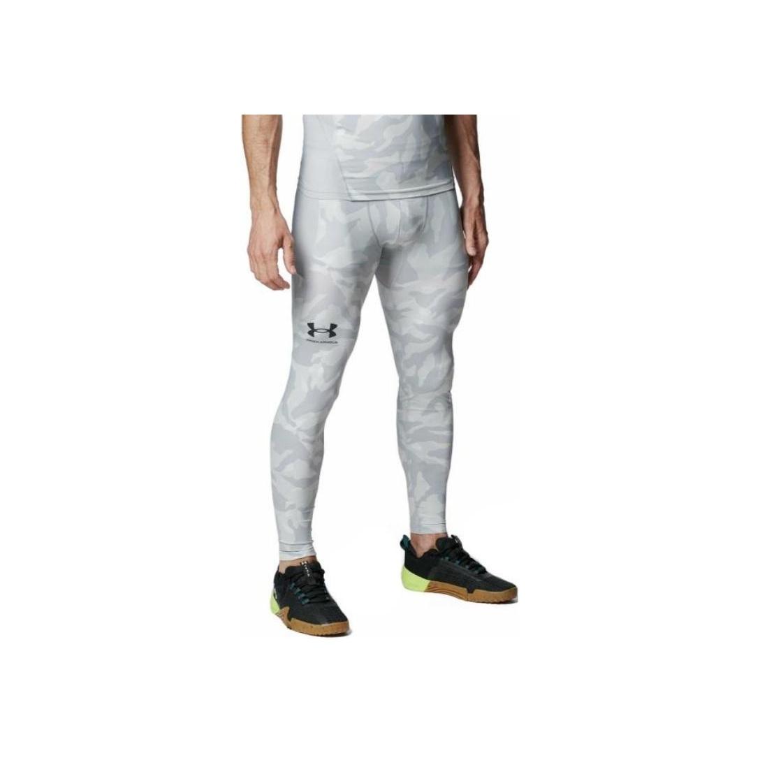 Under Armour Animal Print Logo Elastic Slim Fit Leggings Men bottoms Light-Gray 1384788-011 XXL