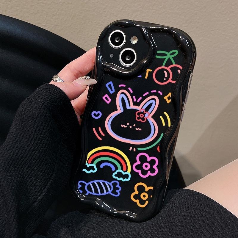 Letters Phone Case for Xiaomi Redmi Note 13 Pro 5G 12 4G 13 Pro Plus 11 10 Pro 12S Redmi 13C 12C 12 3D Wavy Curved Edge Cover