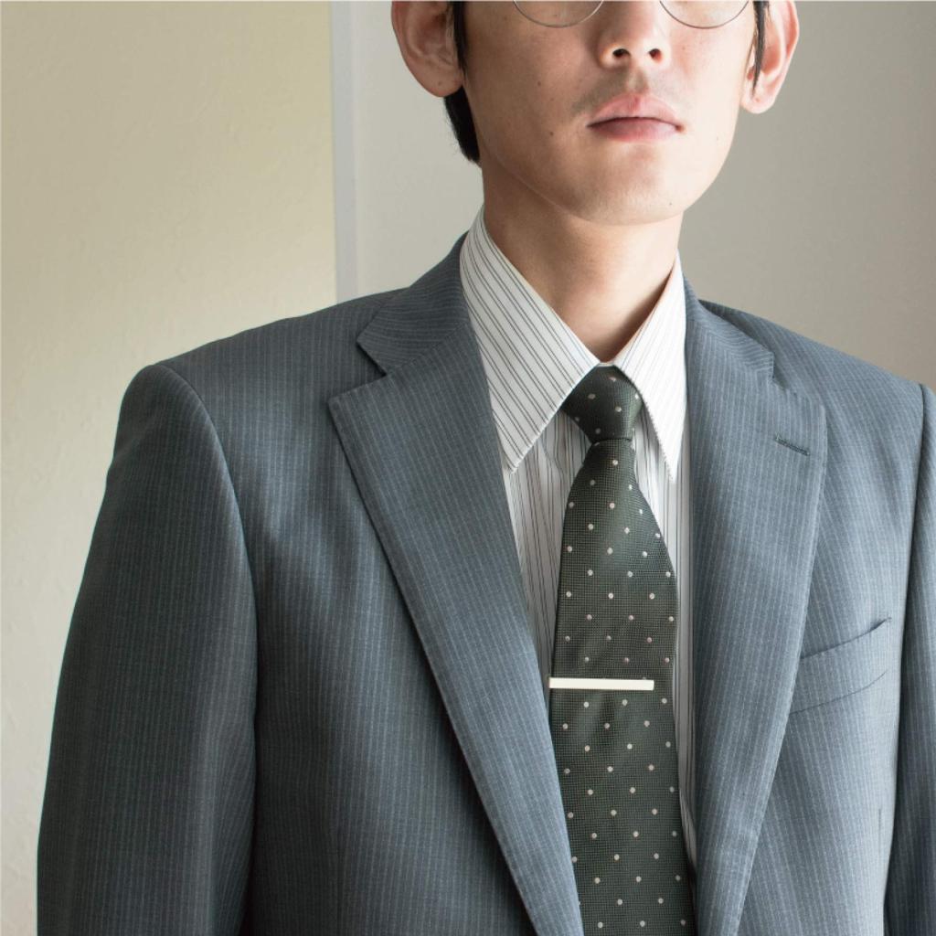 Tabarat Krawattennadel und Manschettenknöpfe Farbige Nadel und Farbige Made in Japan Set, Manschettenknöpfe, Flach, Herren, (Elfenbein)