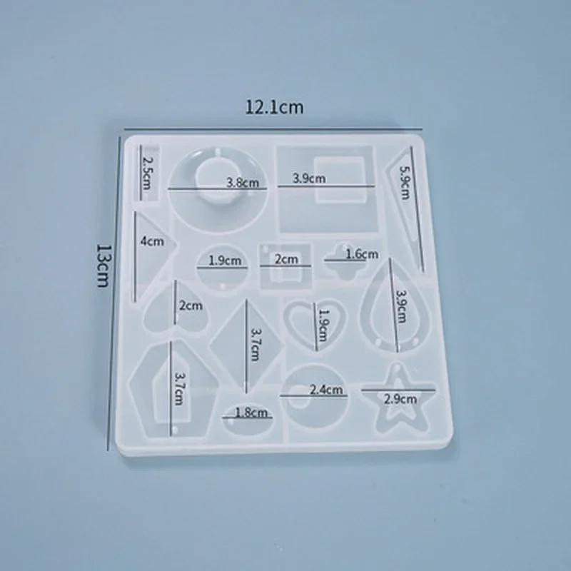 Silicone Earring Mold Resin Mold Jewelry Making Casting Tools Earring Hooks for Craft DIY Charms Pendant Earring Making