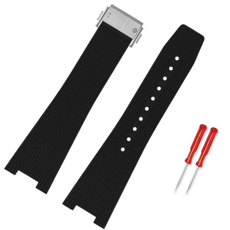 Classic High Qualiy Rubber Watchband For Bell & Ross INSTRUMENTS Watch Band BRX5R BR05 Sports Bracelet BR Notched 12mm Silicone Strap