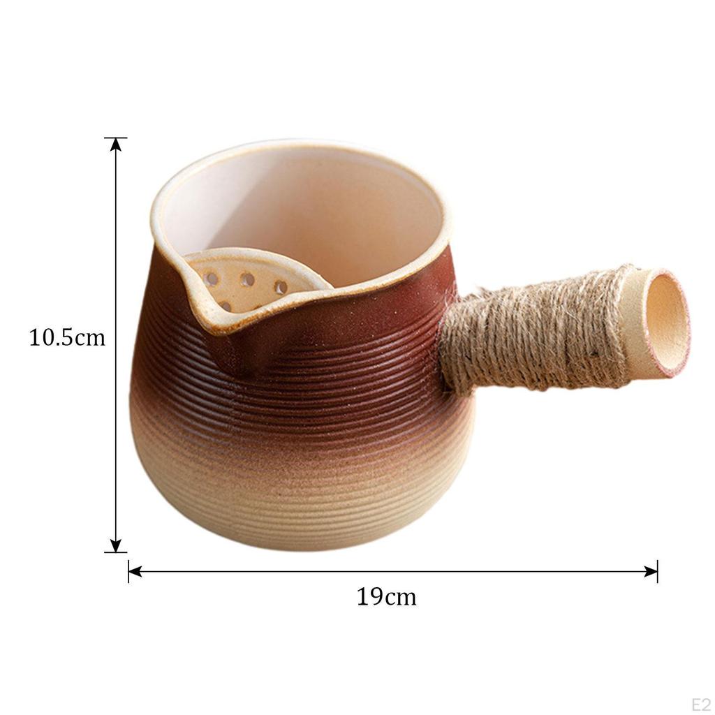 700ml Ceramic Teapot for Boiling Water Blooming and Loose Tea Leaf Kettle with Anti Scald Handle