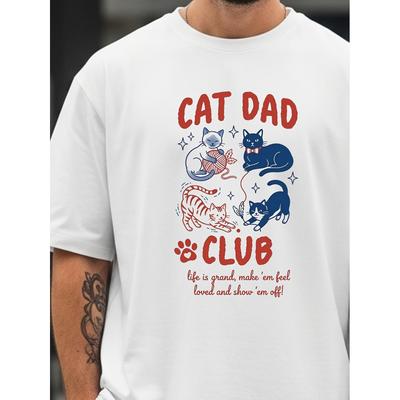 Cat Dad Club Unisex Shirt Cute Cat Dad T Shirt Funny Cats Graphic Men Tee Cat Daddy Shirt Trendy Pet Lover Gift Men Tee