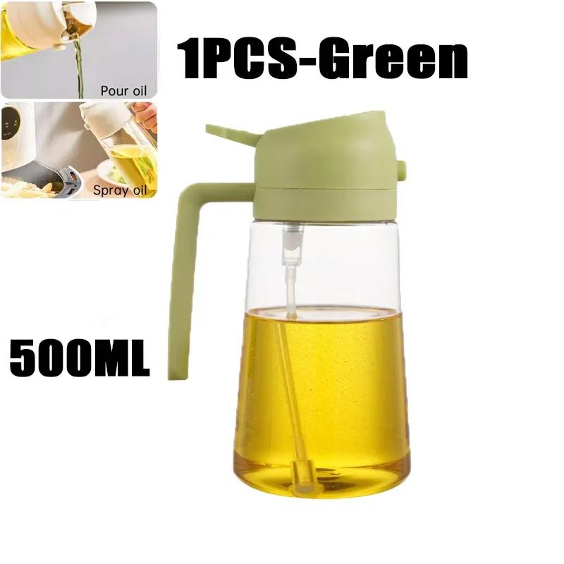 2 In 1 Kitchen Oils Sprayer Olive Oil Spray Plastic Bottle Vinegar Dispenser Kitchen Oil Diffuser Accessories Camping Baking Pic