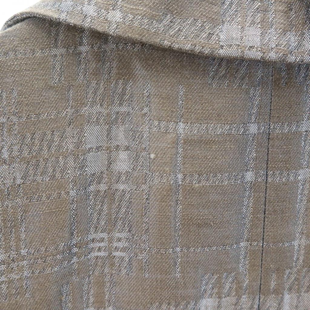 Giorgio Armani Unused Made In Italy Check Linen Blend Tailored Jacket Women Used