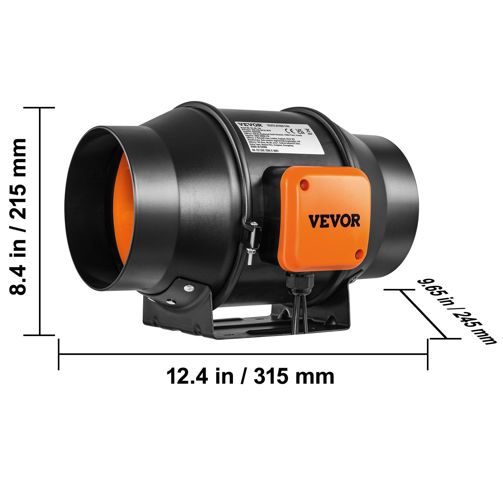 SucceBuy 4/6/8 inch Inline Duct Fan