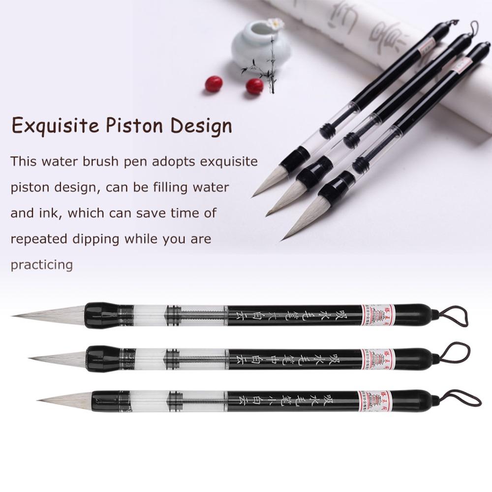6Pcs Beginner Friendly Chinese Brush Pen Piston Fill Design Calligraphy Water Pen  Water Calligraphy