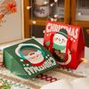 WTEMPO Clear Window Portable Gift Boxes with Handles DIY Foldable Christmas Series Pattern Printed Paper Bags