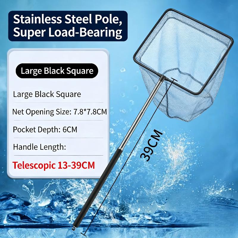 Fishing Landing Net Rustproof Corrosion Resistant Stainless Steel Fishing Net For Catchin Fish Shrimp Tank Aquarium Accessories