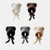 Plush Knitted Hat For Women, Winter Warm Ear Protection Headband, Sweet And Versatile Face Enhancing Small Woolen Hat