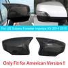 For US Subaru Forester Impreza XV 2014 2015 Car Rearview Side Mirror Cover Wing Cap Sticker Exterior Door Case Trim Shell ABS