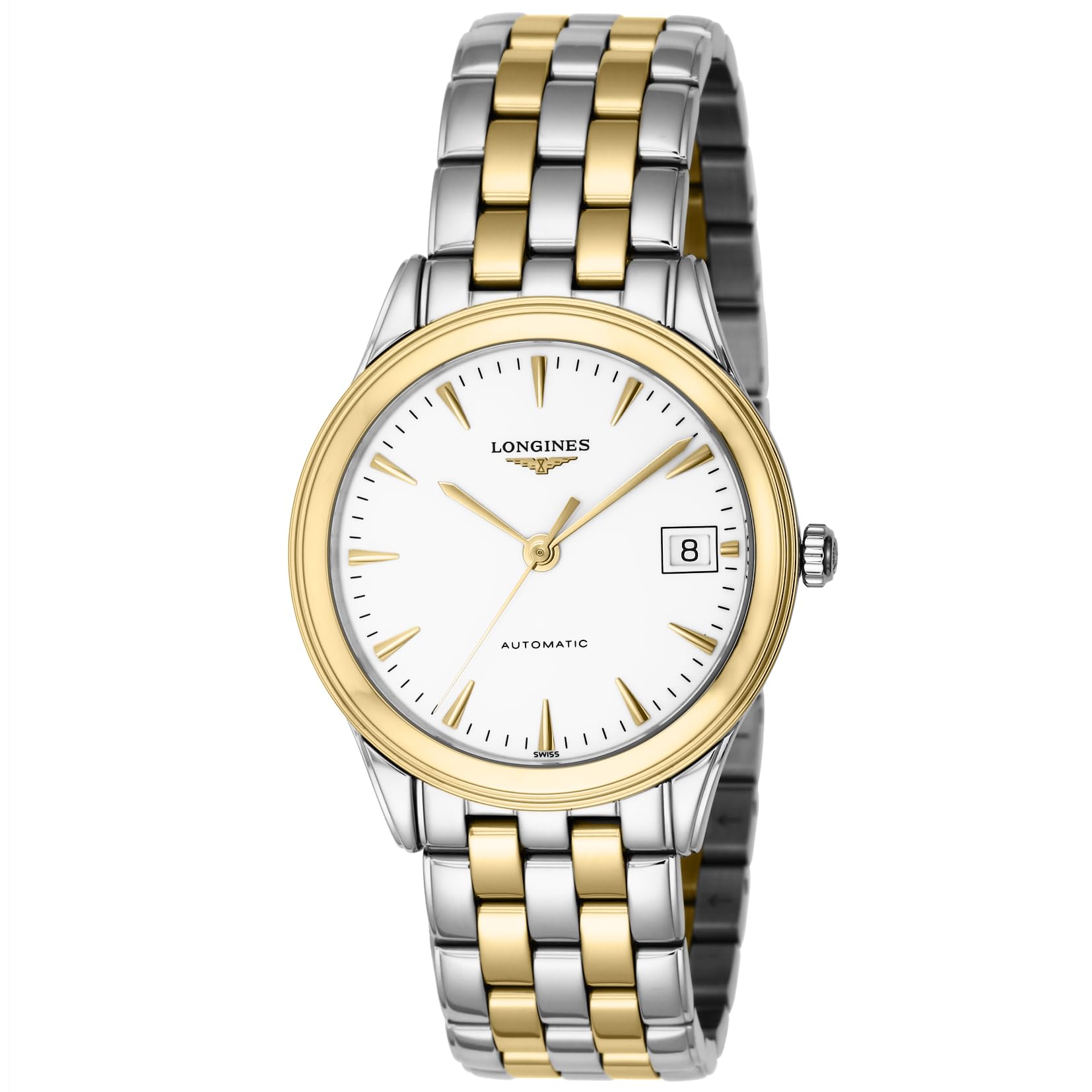 

Watch FLAGSHIP Automatic Winding Waterproof for Daily Use Sapphire Glass White Dial Stainless Steel Gold x Silver [Longines] Men s L4.774.3.22.7 білий