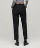 MUSINSA STANDARD WOMAN Women'S Heavyweight Fleece-Lined Loose Tapered Hidden Elastic Waist Slacks [Black]