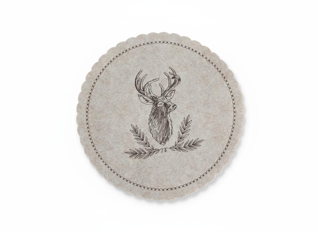 Christmas Table Plate Mat Felt Decoration 35 Cm