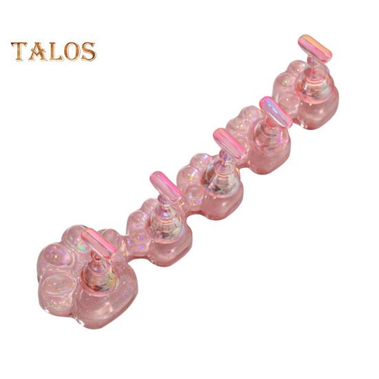 

5 шт. подставка для пальцев для ногтей в виде кошачьего когтя акриловая магнитная подставка для ногтей для покраски ногтей пресс многоразовая шпатлевка розовый