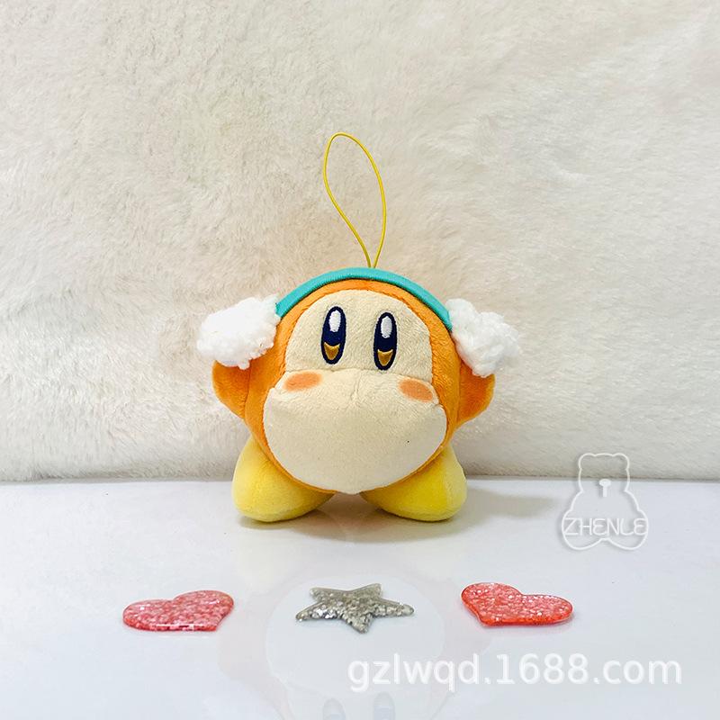 New Cute Cartoon Japanese Winter Star Kirby Waddle Dee Plush Stuffed Toy Pendant Bag Bag Hanging Decoration Festival Gift