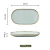 Nordic Gold Rim Ceramic Dumpling Plate