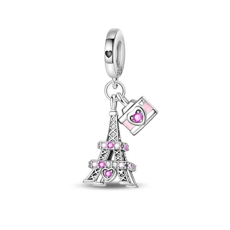 Original Copper Heart-Shaped Flower Butterfly Animal Pendant Rubik'S Cube Bead Fit Diy Exquisite Jewelry Women Gift