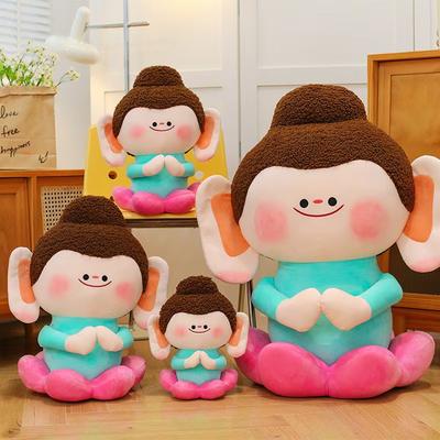 Lotosowa lalka Buddy urocza pluszowa zabawka Buddy szczęśliwy Budda lalka pokoju Buddy