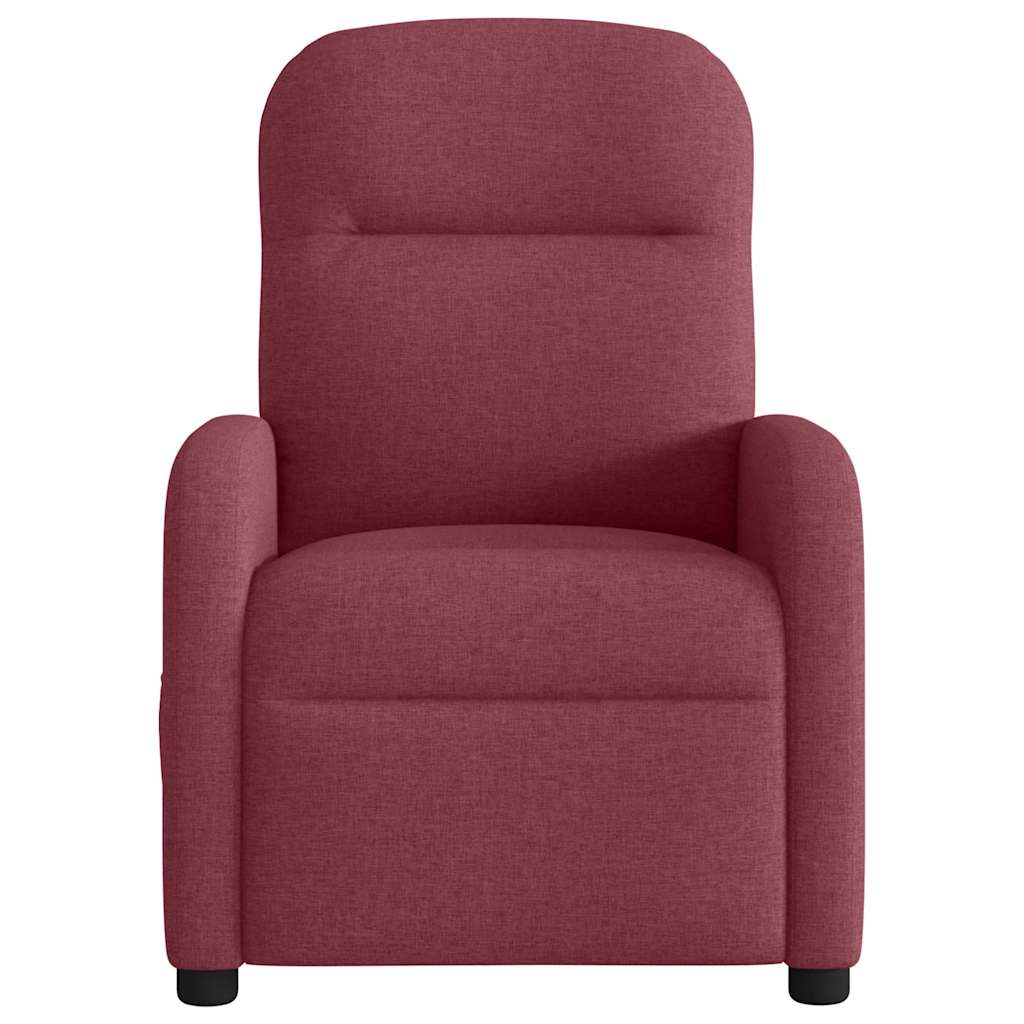 Vidaxl Reclining Massage Chair, Electric, Wine Red, Fabric