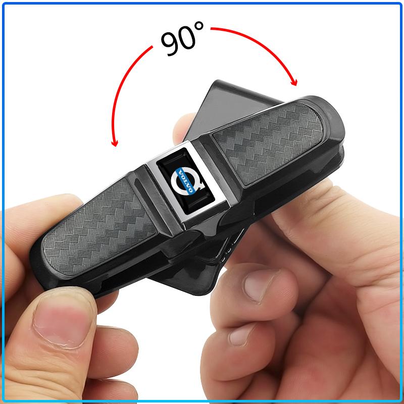 Auto Logo Car Sun Visor Glasses Box Universal Sunglasses Clip Card Ticket For Volvo Xc90 S60 S80 Xc60 Xc70 Xc90 Fh V50 S40 C30