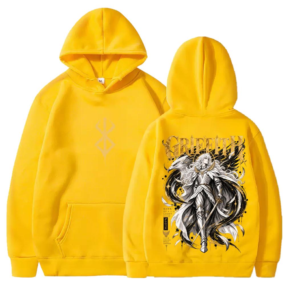 Griffith Berserk Manga Printed Hoodies Harajuku Vintage Streetwear Men Women Clothing Fall Winter Long Sleeves Fleece Hooded Top