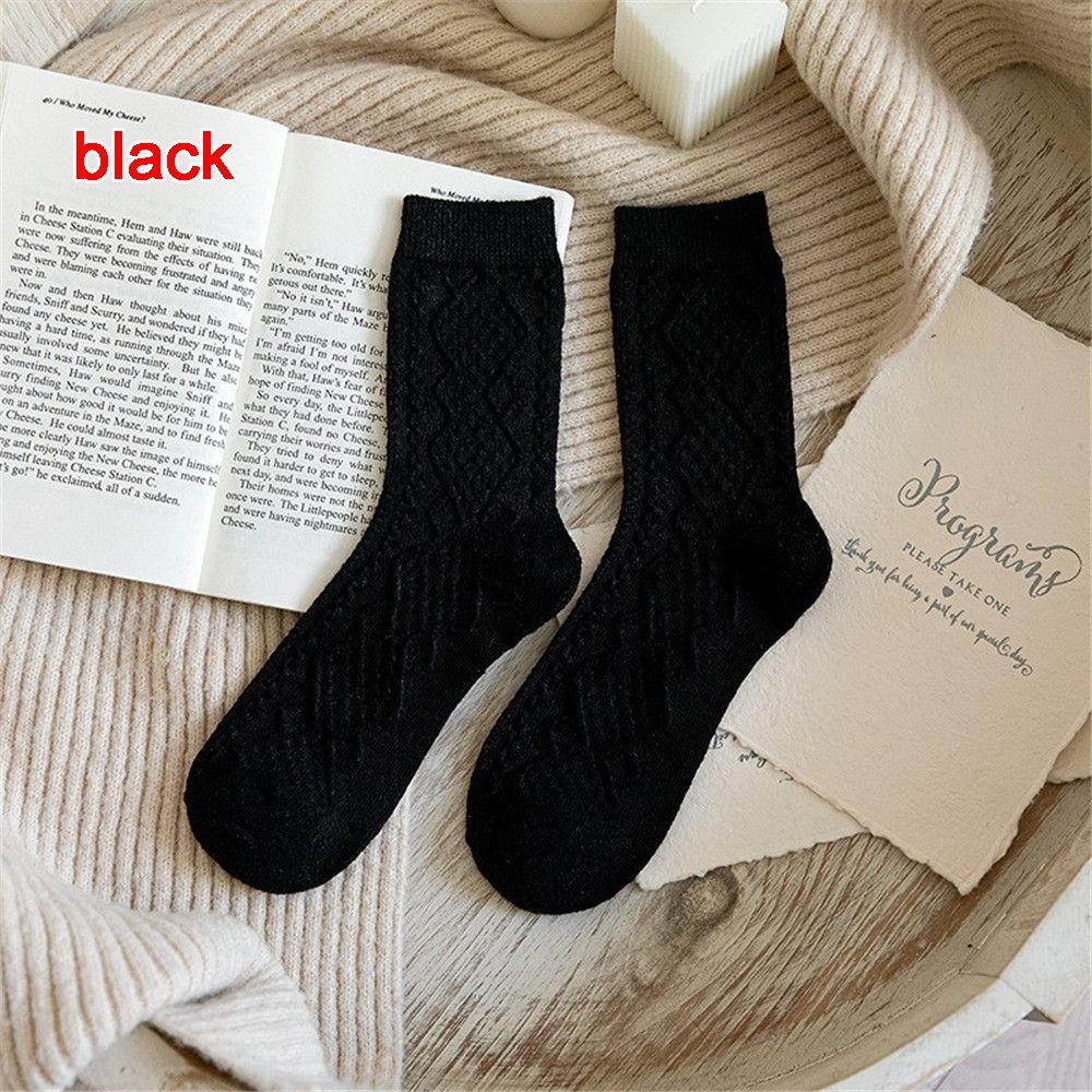 

Harajuku Winter Streetwear Long Socks Cashmere Wool Woman Socks Thermal