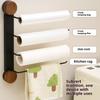 Suction Cup Kitchen Wrap Dispenser, No-Drill Punch Free Holder for Plastic Wrap, Aluminum Foil, Paper Towels & Bags