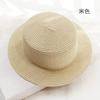 Parent-child Handmade British Hat Summer Women's Sunscreen Straw Hat Flat Top Top Hat Hat Embryo Various Styles of Hat Embryo