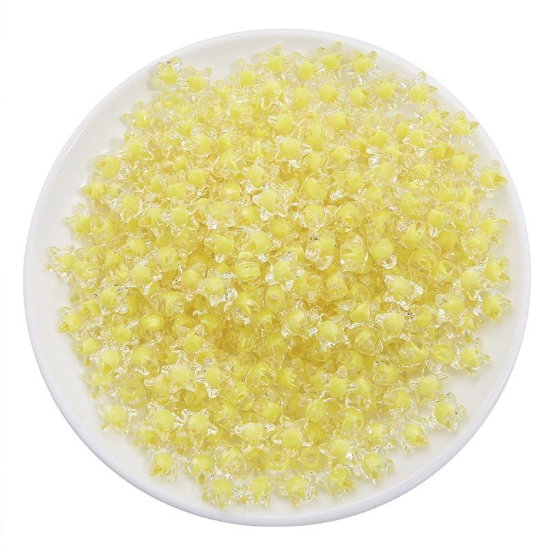 Lot de 80 perles créatives en acrylique, couleur bonbon, pour la fabrication de bijoux, forme étoile, 11 mm, perles en vrac populaires