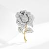 Damen Leichter Luxus Design Elegante Eingelegte Zirkon Rose Brosche Modisch Und Vielseitig Nische Designgefühl Brosche
