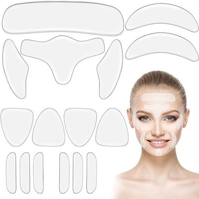 5/16 Piezas Parches Reutilizables Anti Arrugas Hidrocoloide Pegatina Eliminación de Arrugas Facial Frente Cuello Ojo Parche Cuidado de la Piel