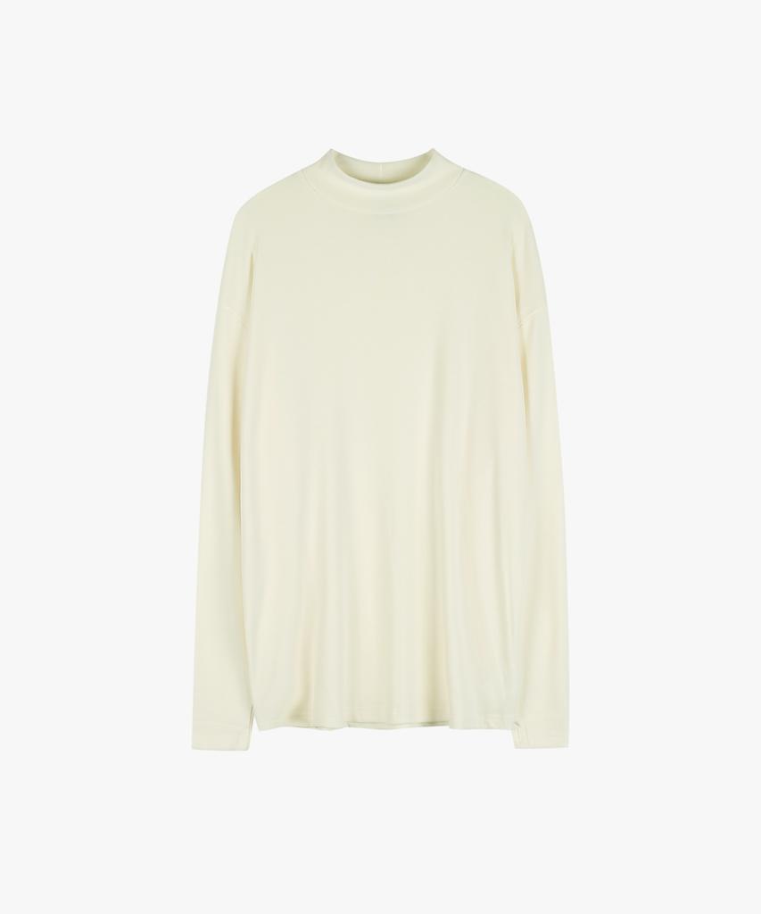 ESN Half Turtleneck Knit T-Shirt Cream