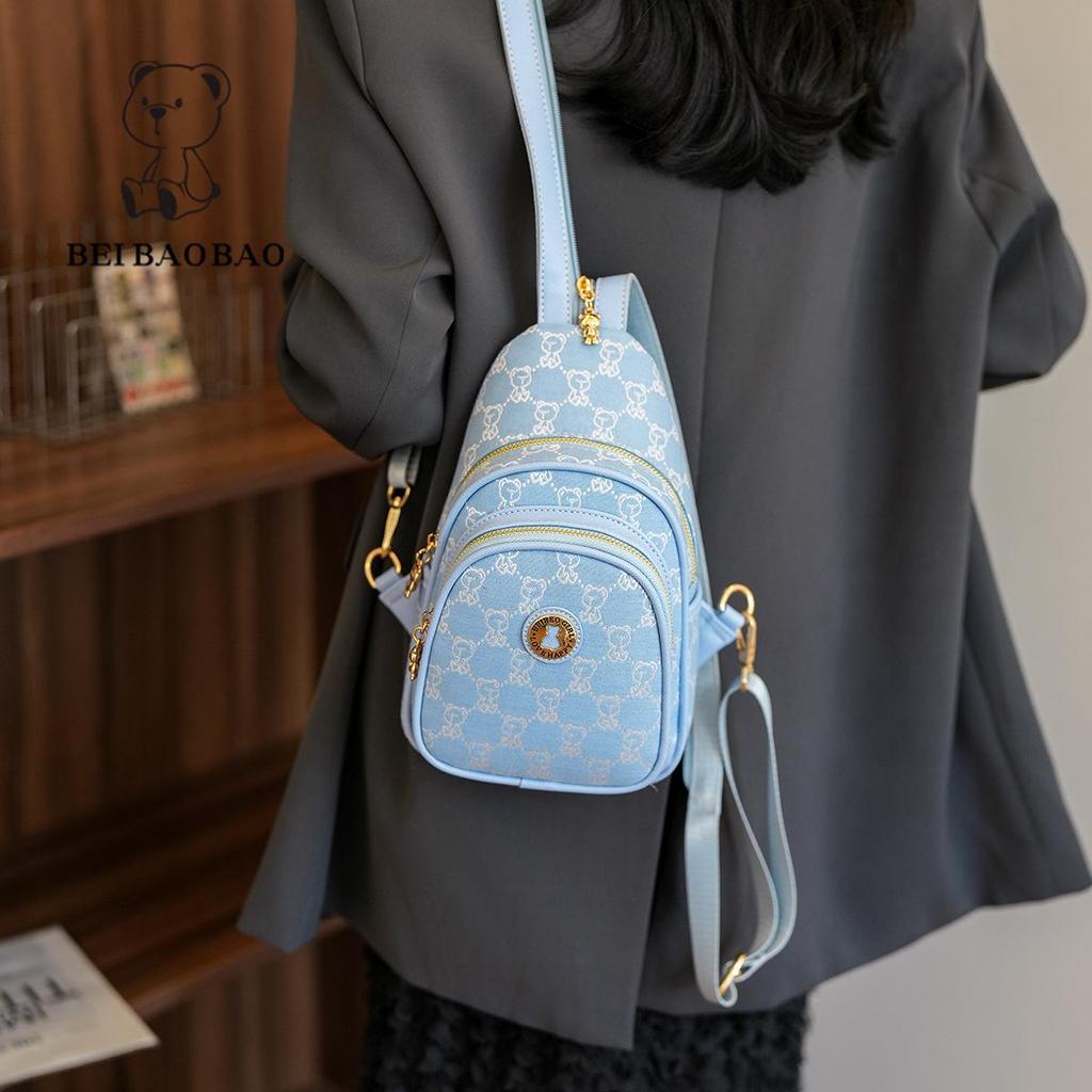 Women's Summer Canvas Chest Bag: Stylish, Atmospheric, Small Backpack