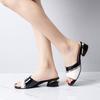 Hurtownia 2024 Lato Nowe Modne Sandały z Odkrytymi Palcami na Grubym Kwadratowym Obcasie do Noszenia na Zewnątrz Sandały Damskie