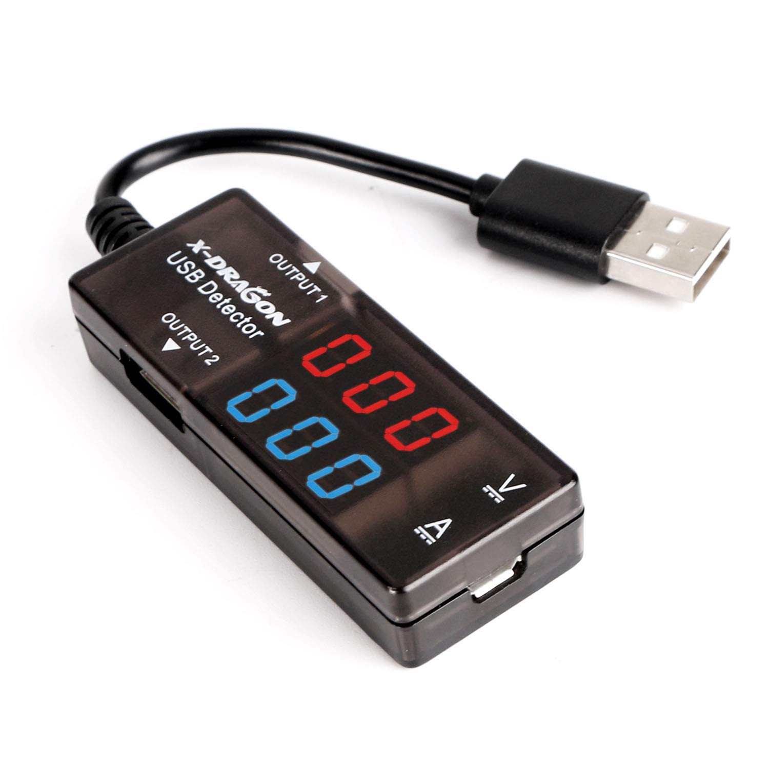 

10VA USB Multi Meter тестер Струм (ДО) Напруга (V) 2 вихідні порти Подвійний USB Power Multi-Monitor Power Meter Power Meter Цифровий мультиметр Амперметр Single color,USB-A чорний