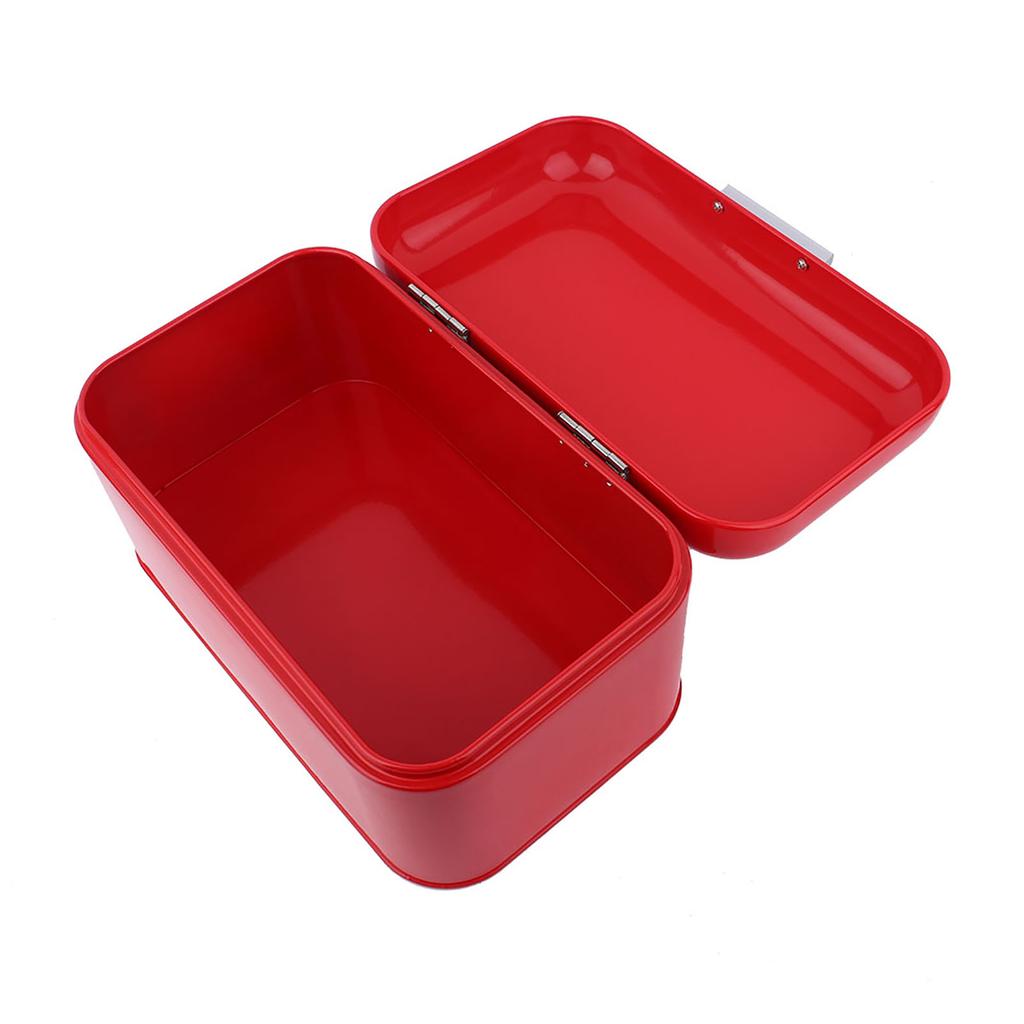 Solid Color Retro Metal Bread Bin Box Large Capacity Kitchen Storage Container