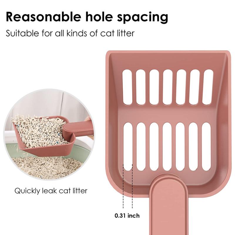Cat Litter Shovel With Holder Multi-purpose Deep Large Capacity Cat Litter Scoop Pet Cleaning