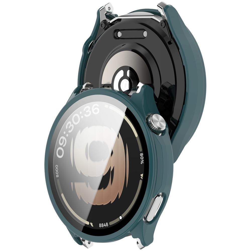 PC Case For OnePlus Watch Lite /OPPO Watch S Smart watch Case Protective Hard Cover Bumper tempered Glass Film Protector Shell зелёный