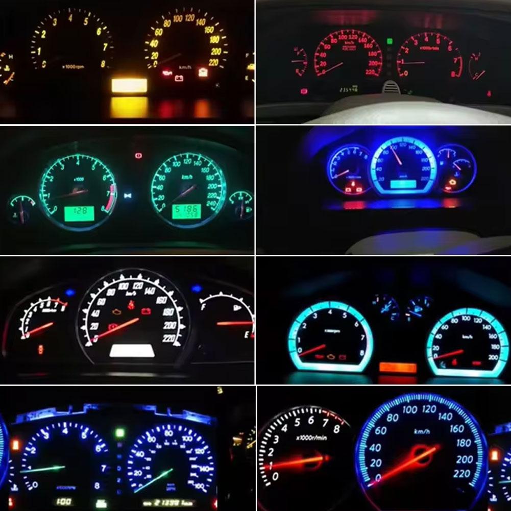 Multicolor Car LED Lights Bulb T4.7 Indicator Light Bulb Car Dashboard Warning Indicator Light Instrument Lamp Auto Lamp