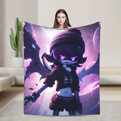 Murder Drones Game Knitted Blanket Fleece Uzi Doorman Horror Super Warm Throw Blankets for Home Couch Bedspread