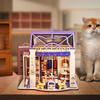QuYiYa DIY Miniatur-Buchhandlung: Miau Talk & Words Kreatives Haus Modell Geschenk