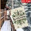 1pc a Double-Sided Garden Flag Featuring a Snowflake Design for Winter And Christmas, Measuring , Suitable for Outdoor Decoration In Your Yard