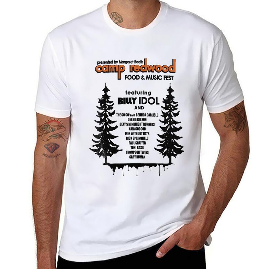 Camp Redwood Food Music Fest TShirt Novelty Graphic Tee Shirt