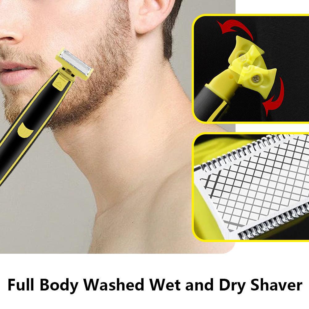 USB Rechargeable Men's Wet/Dry Electric Body Shaver - Full Body Washable